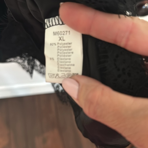 Miata NWT Black, Velvet,  Spaghetti Strap Dress, XL - Picture 7 of 8